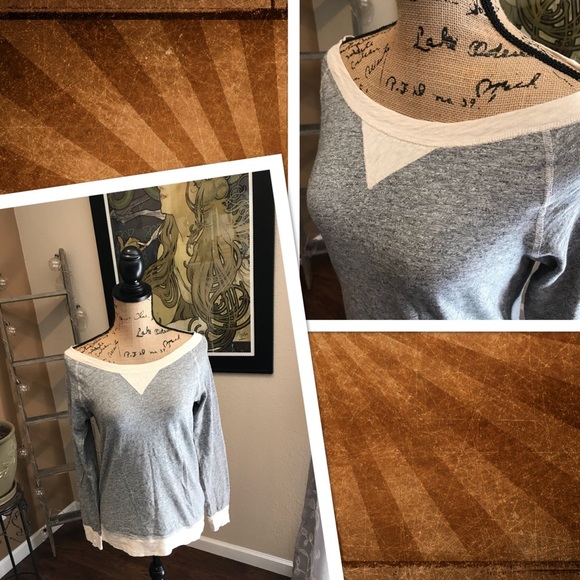 J. Crew Tops - J. Crew soft heather gray boat neck op